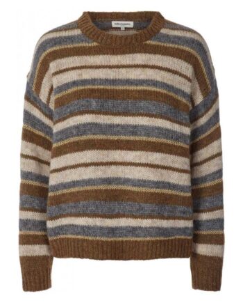 Lollys Laundry Jumper Terry Brown Stripe