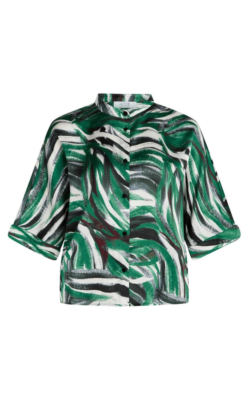 Love   Divine Bluse Love851 Green Comb