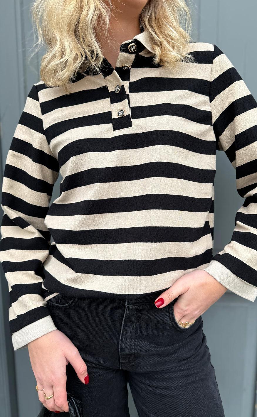 Love   Divine Bluse Love1262 Sand Black