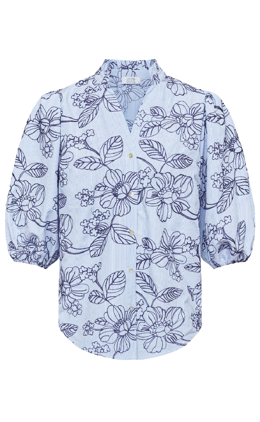 Love   Divine Skjorte Love456-  Blue Stripe