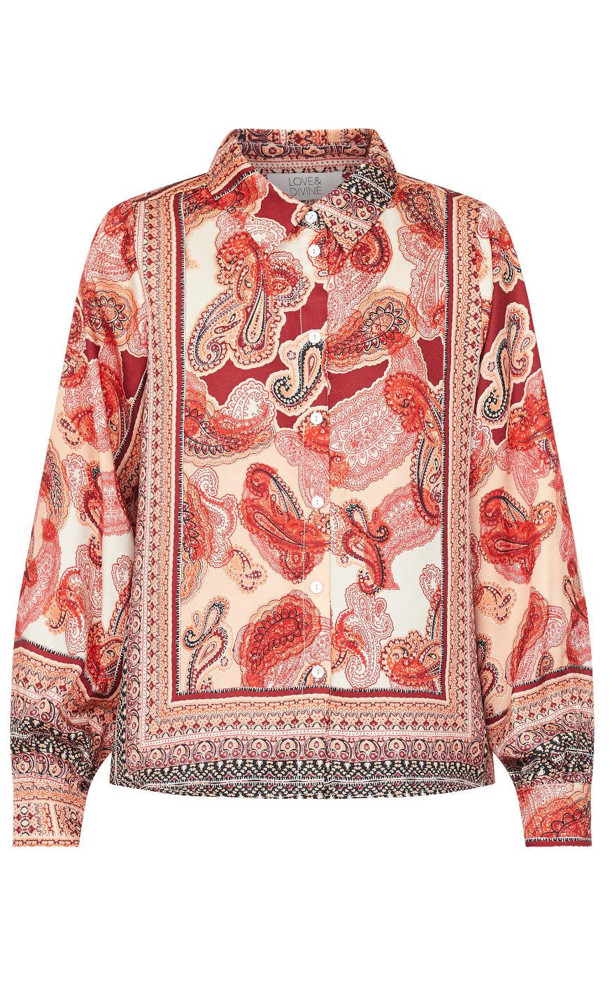 Love   Divine Skjorte Love1084 Red Scarf