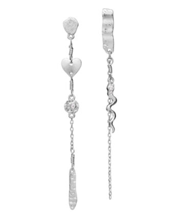 Maanesten øreringe Delfine Silver Colour