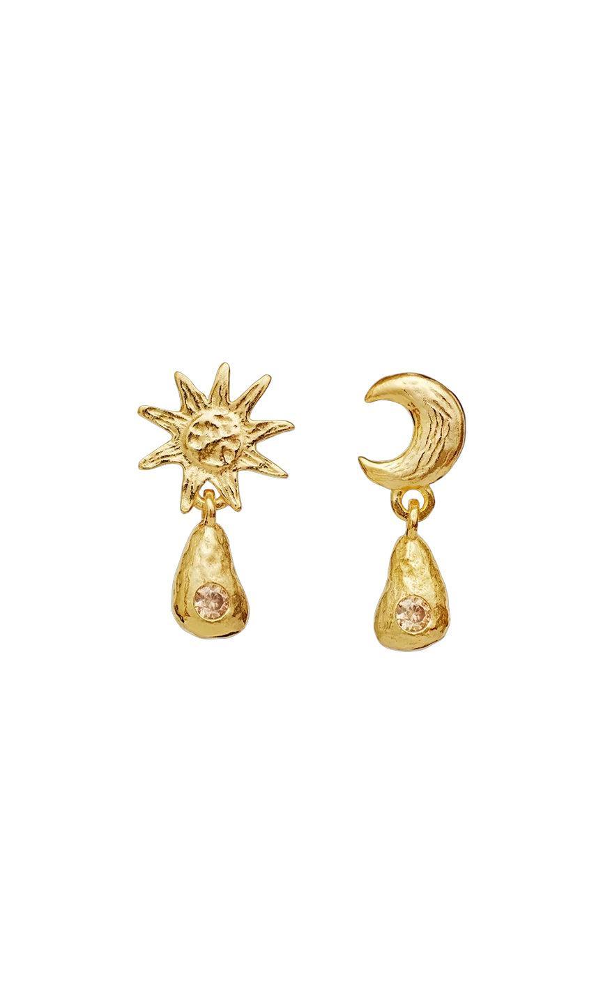 Maanesten øreringe Lainy Gold Colour