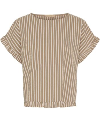 Marta Du Chateau Bluse 86493 Kasimira Camello Stripe