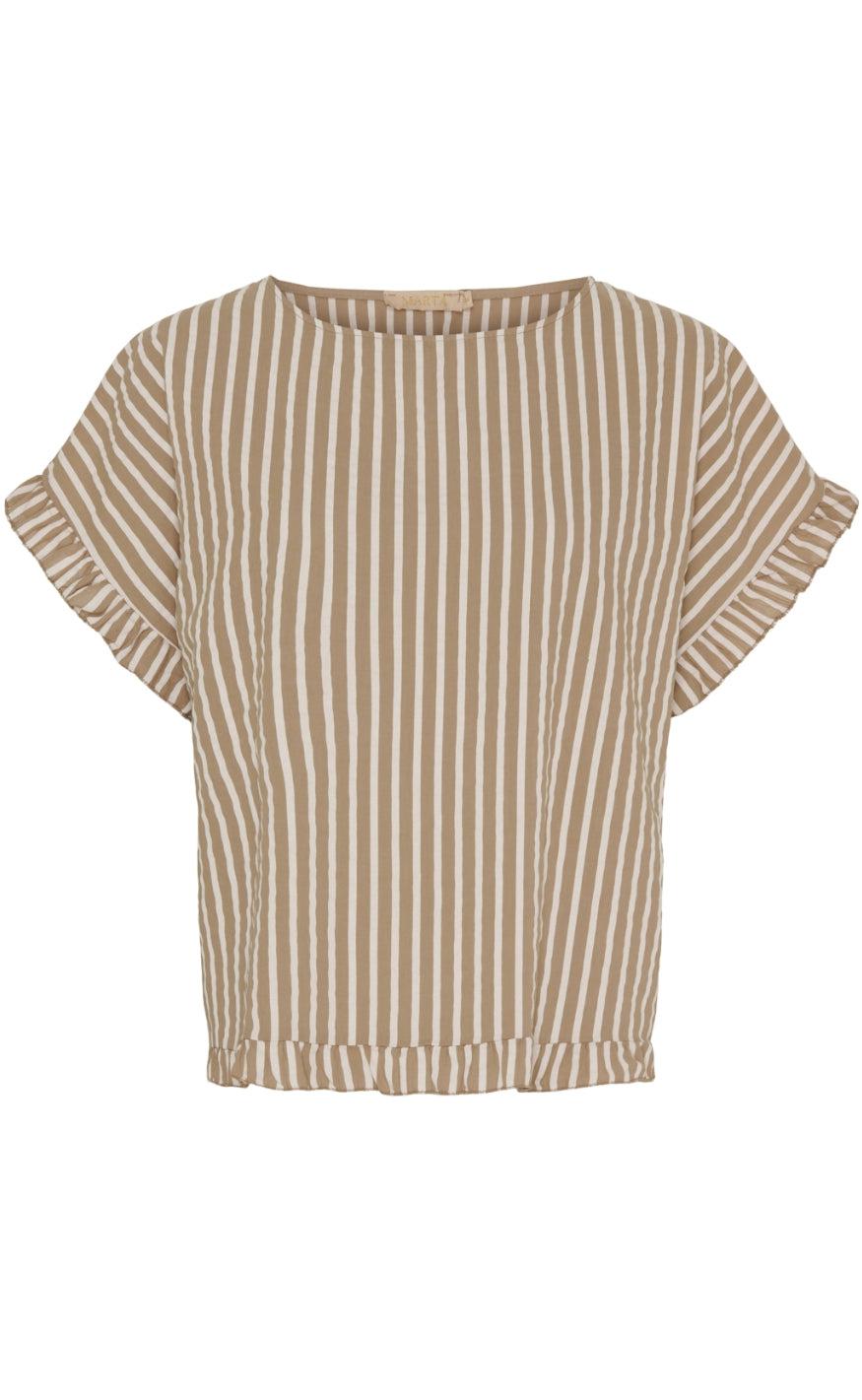 Marta Du Chateau Bluse 86493 Kasimira Camello Stripe