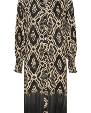 Marta Du Chateau Kjole Gry  Black Geometric