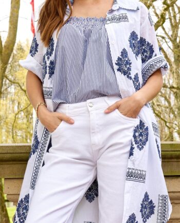 Marta Du Chateau Kjole 92653 Jutta White Navy