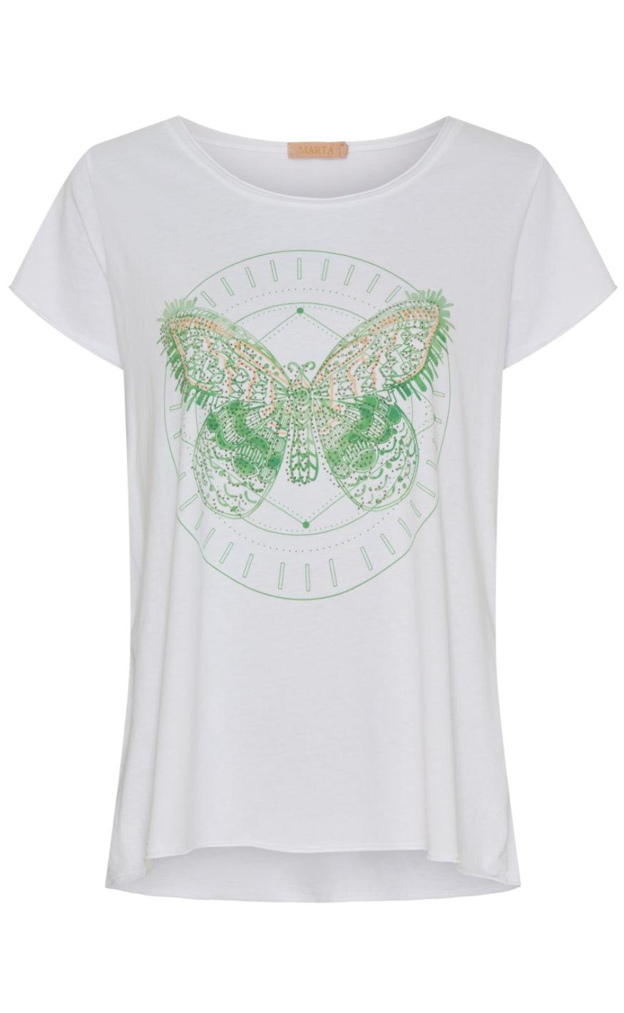 Marta Du Chateau  -shirt 1535 Marie Green Butterfly