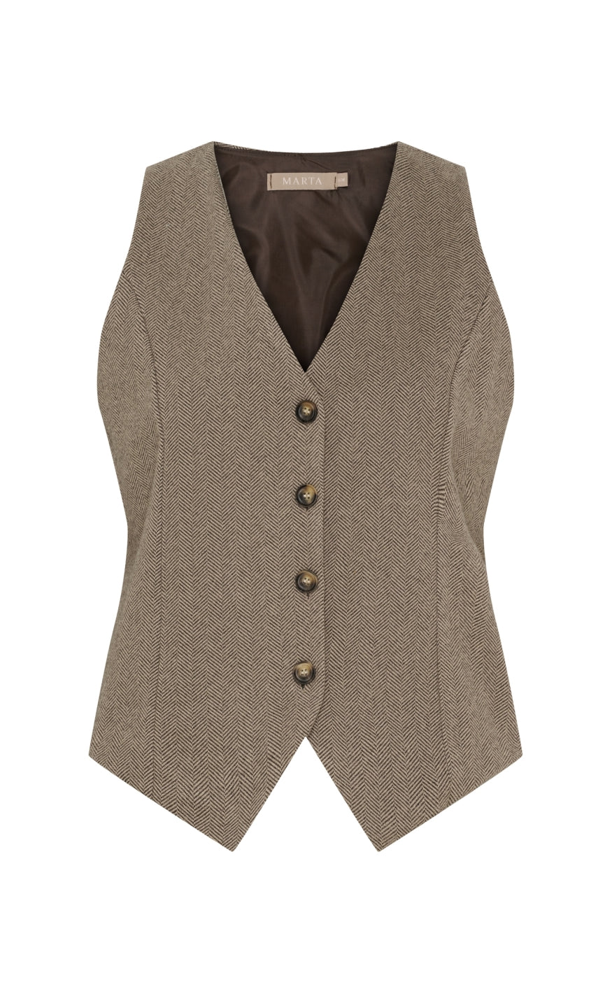 Marta Du Chateau Vest Rainey Brown