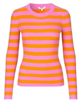Mbym Bluse Turbanova-  Apricot Pink Stripe