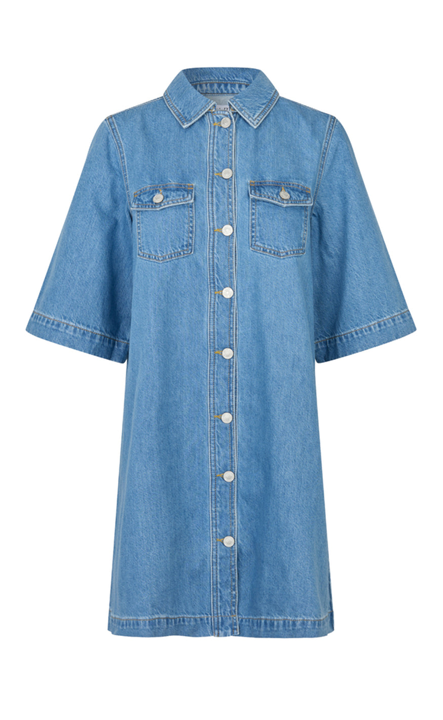 Mbym Kjole Mira-  Vintage Blue