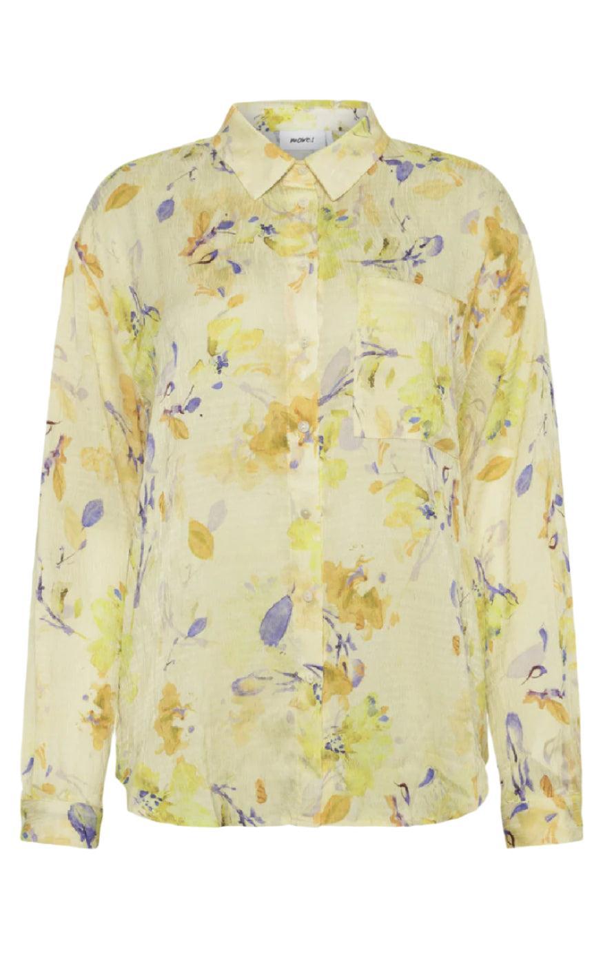 Moves Skjorte Lenora Pastel Yellow