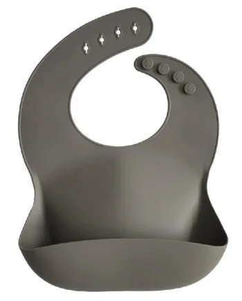 Mushie Silicone Bib Dove Grey