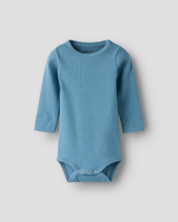 Name It Ensfarvet Body  Str  56-92 Blå