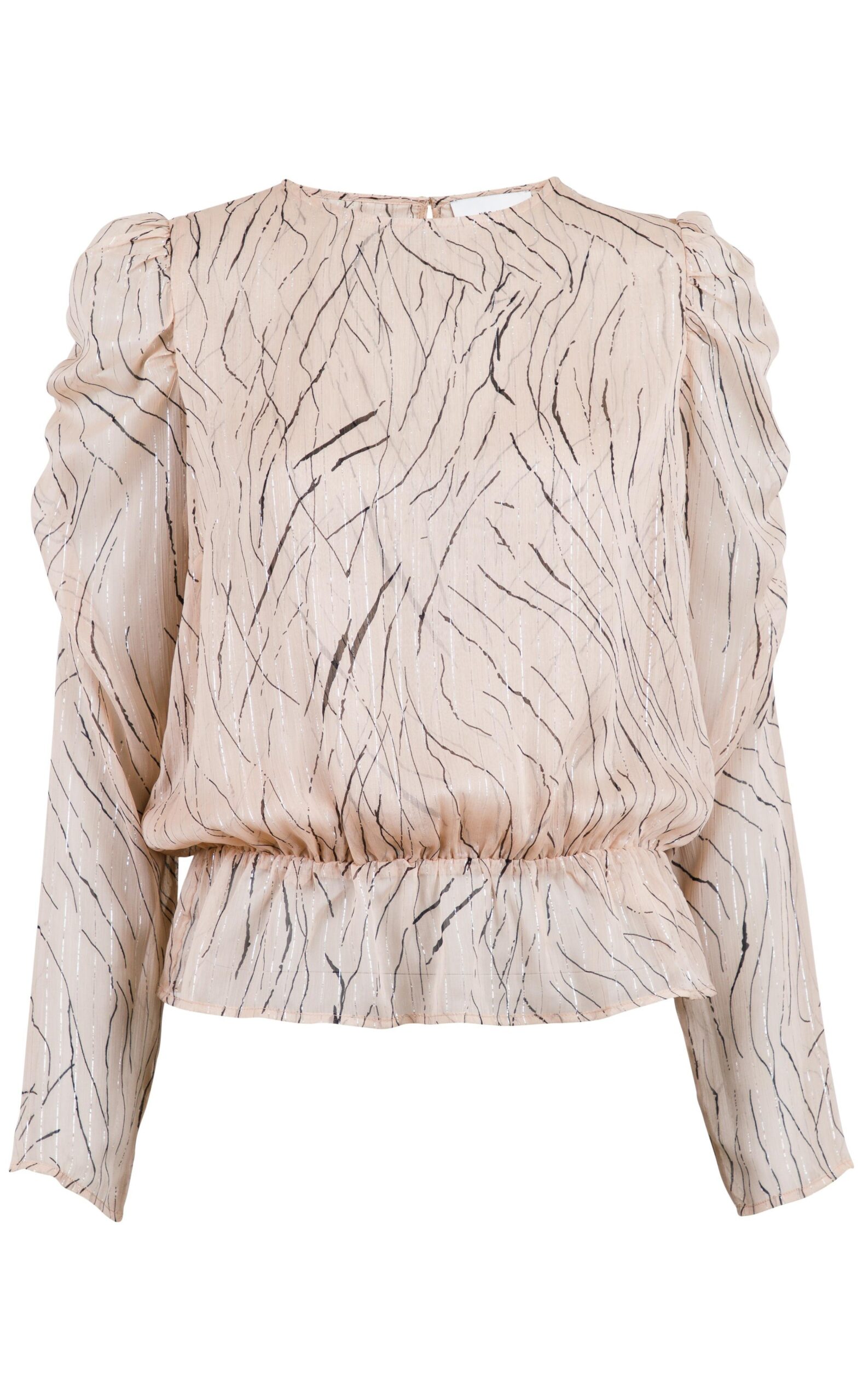 Neo Noir Bluse Karina Slim Graphic Creme