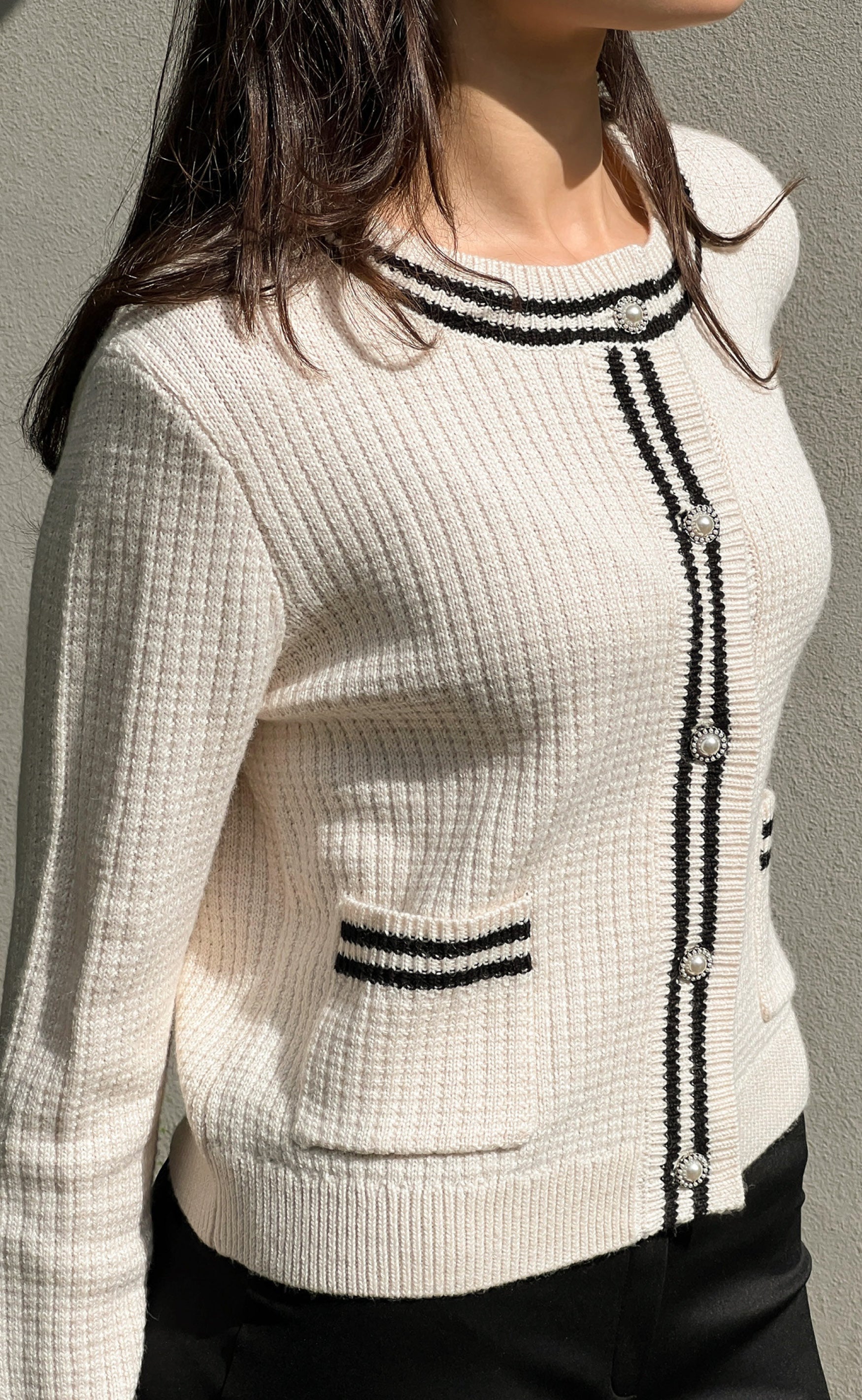 Neo Noir Cardigan Tilda Ivory