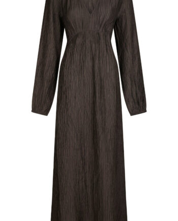 Neo Noir Kjole Silfi Crepe Dark Brown