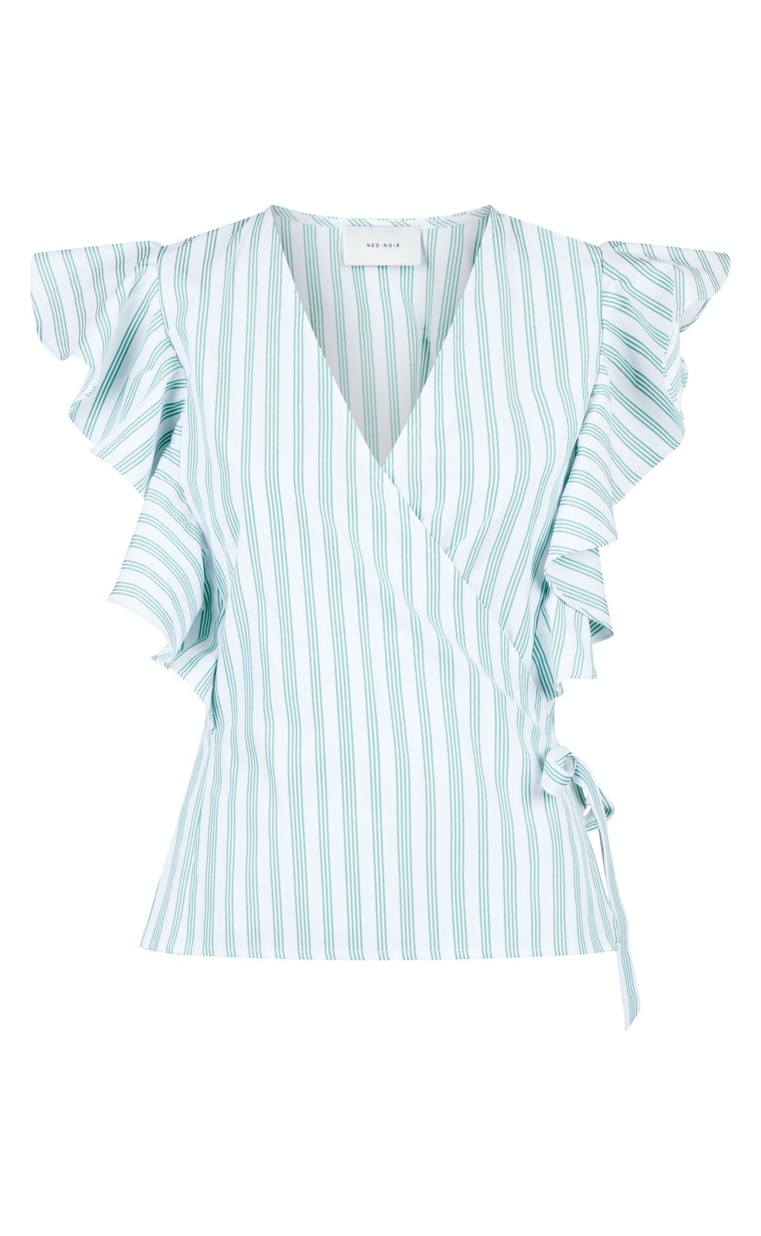 Neo Noir Top Anika Stripe Green