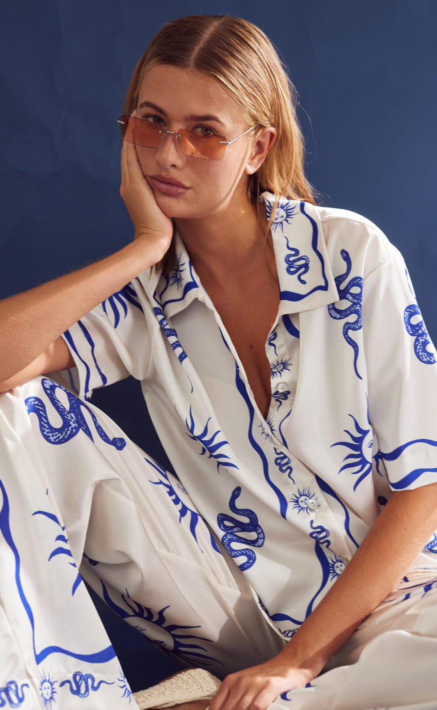 Noella Bluse Kealy Chana Blue Print