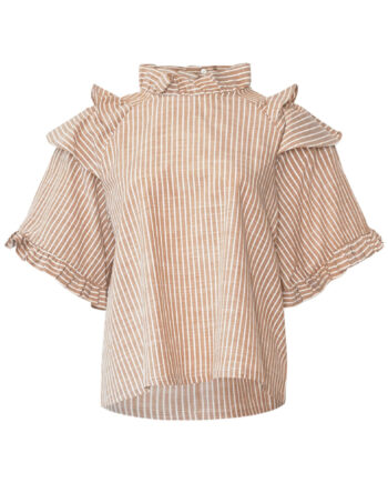 Noella Bluse Lesly Sand Stripe