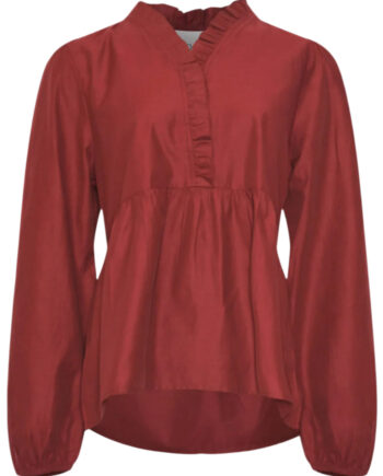 Noella Bluse Matti Dusty Mahogany