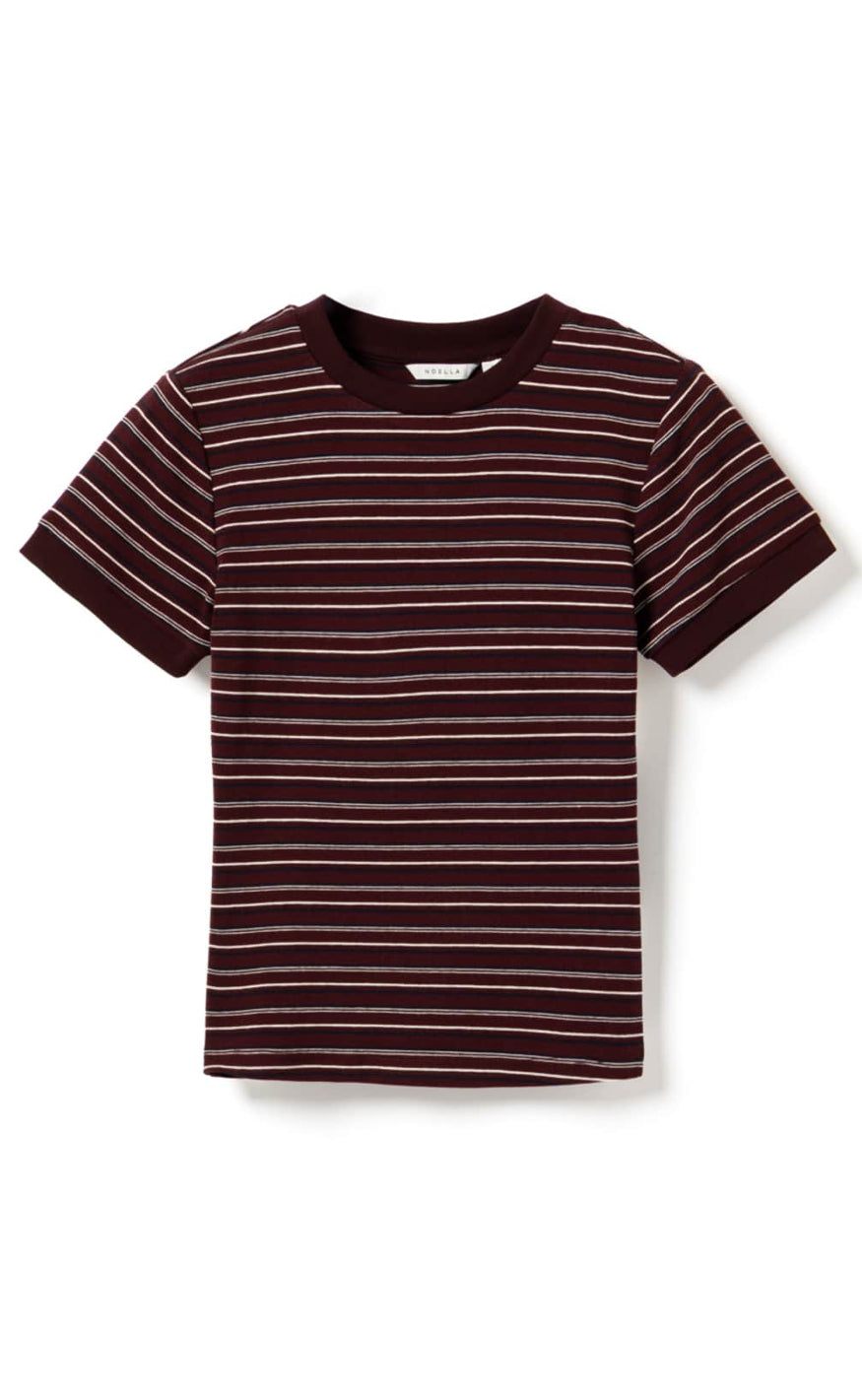 Noella Bluse Mykel Dizzy Burgundy Stripe