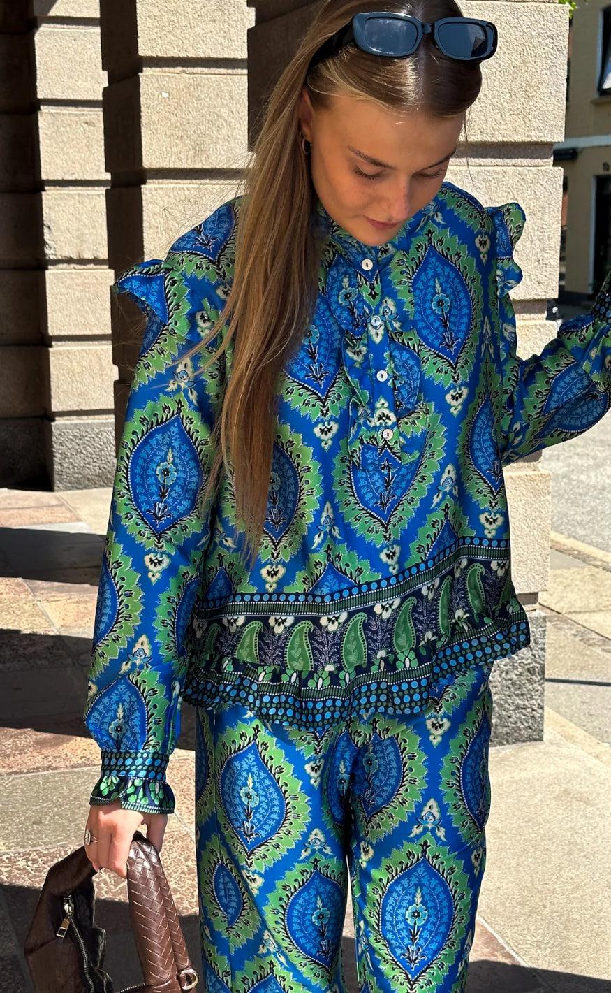 Noella Bluse Reno Trisha Blue Print