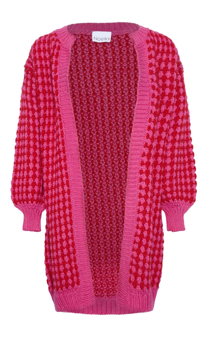 Noella Cardigan Gio Pink Red Mix