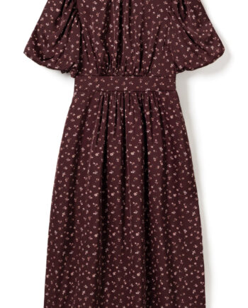 Noella Kjole  -ruth Dwyn Burgundy Print