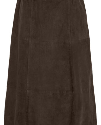 Notyz Nederdel Suede Skirt Dark Chocolate Brown