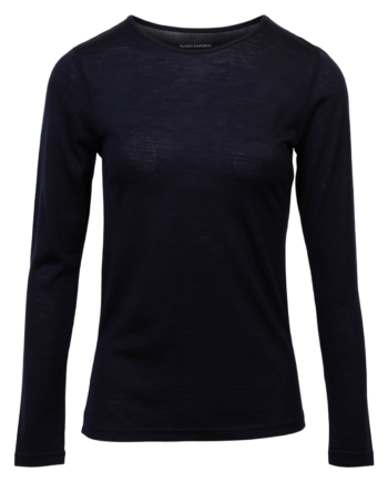Panos Emporio Dame Langærmet  -shirt   Merinouldmix Dark Navy