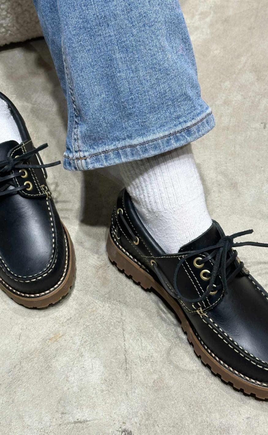 Phenumb Loafers Rudder-  Leather Black