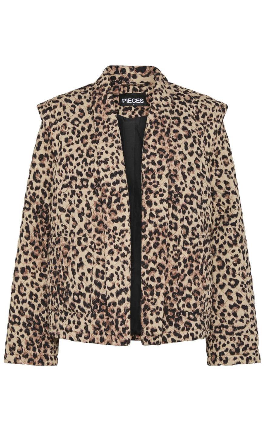 Pieces Jakke Saroline Tannin    Leopard