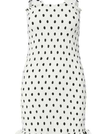 Pieces Kjole Betty Cloud Dancer Black Dots