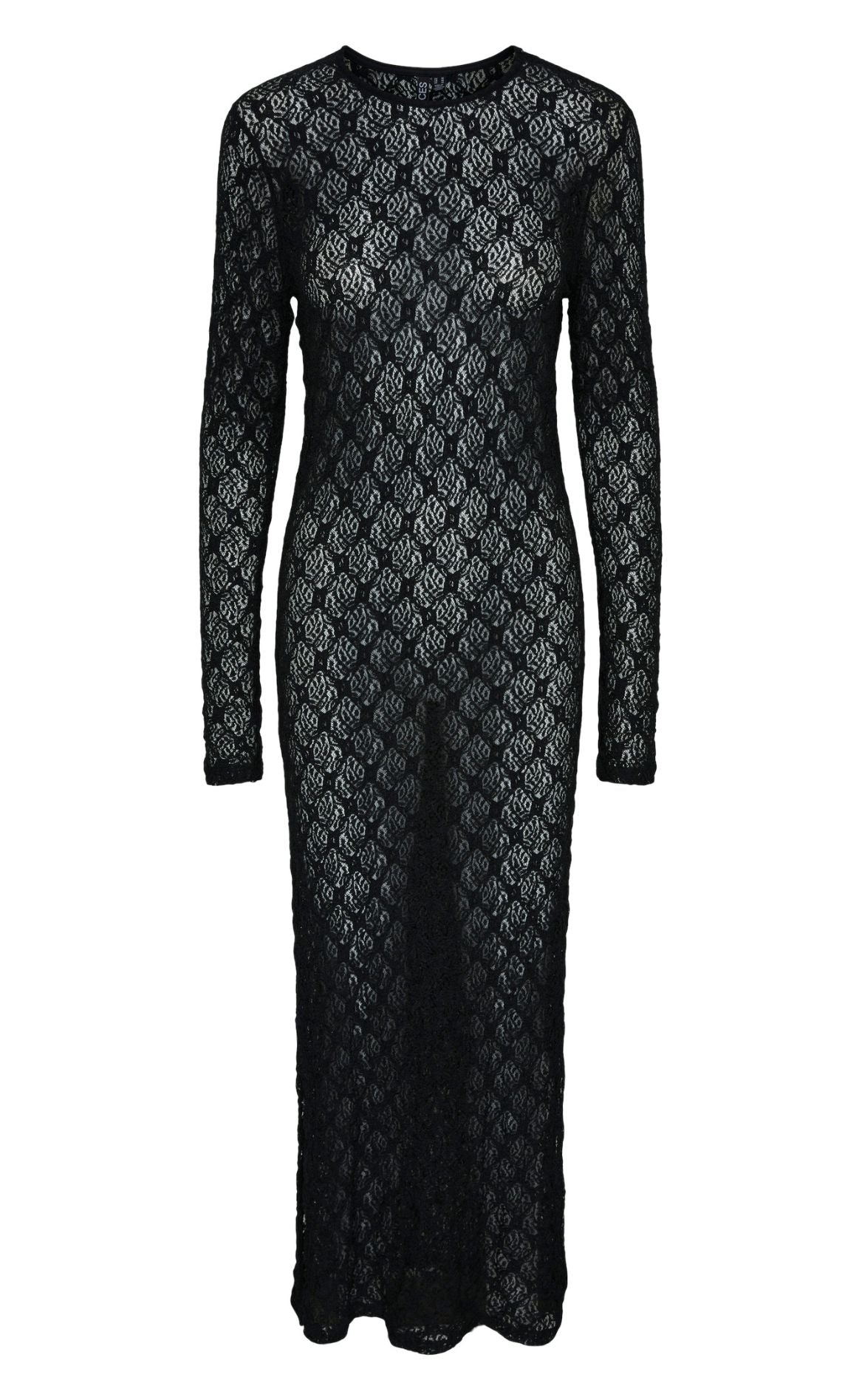 Pieces Kjole Naya  -neck Lace Black