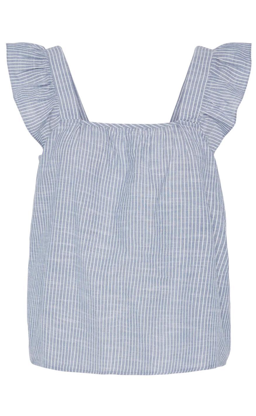 Pieces Top Apia Coronet Blue Bright White