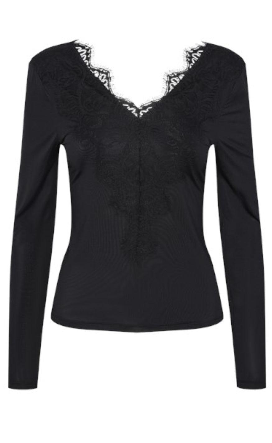 Pieces Top Ilu Black