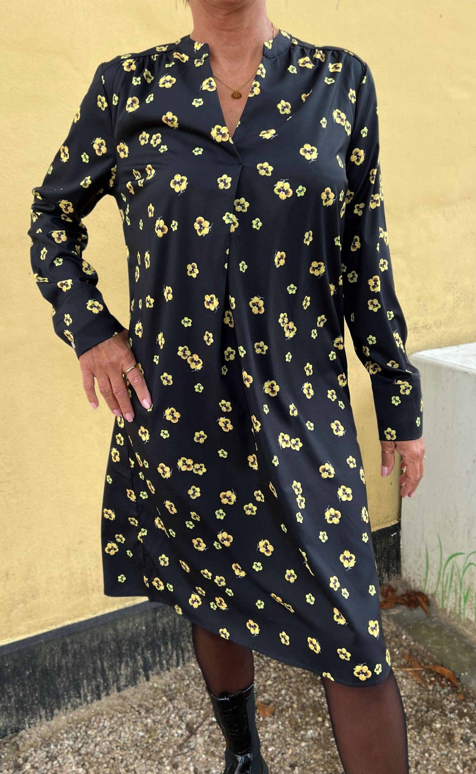 Say Ina Copenhagen Kjole Alina Yellow Flower