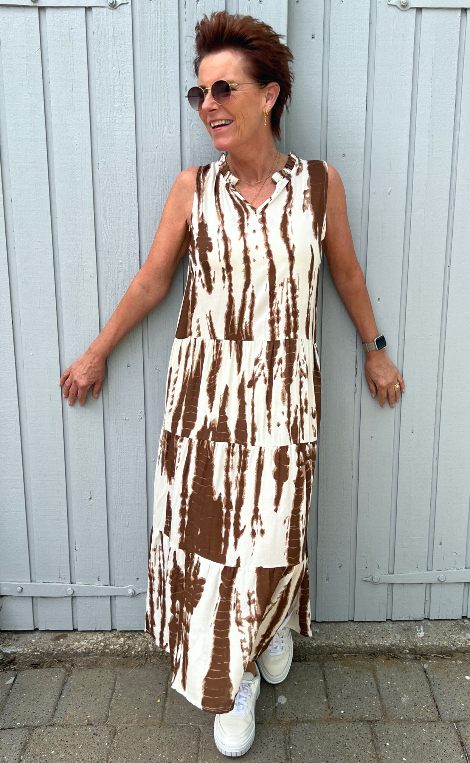 Say Ina Copenhagen Kjole Ella Sl Chocolate Tie Dye