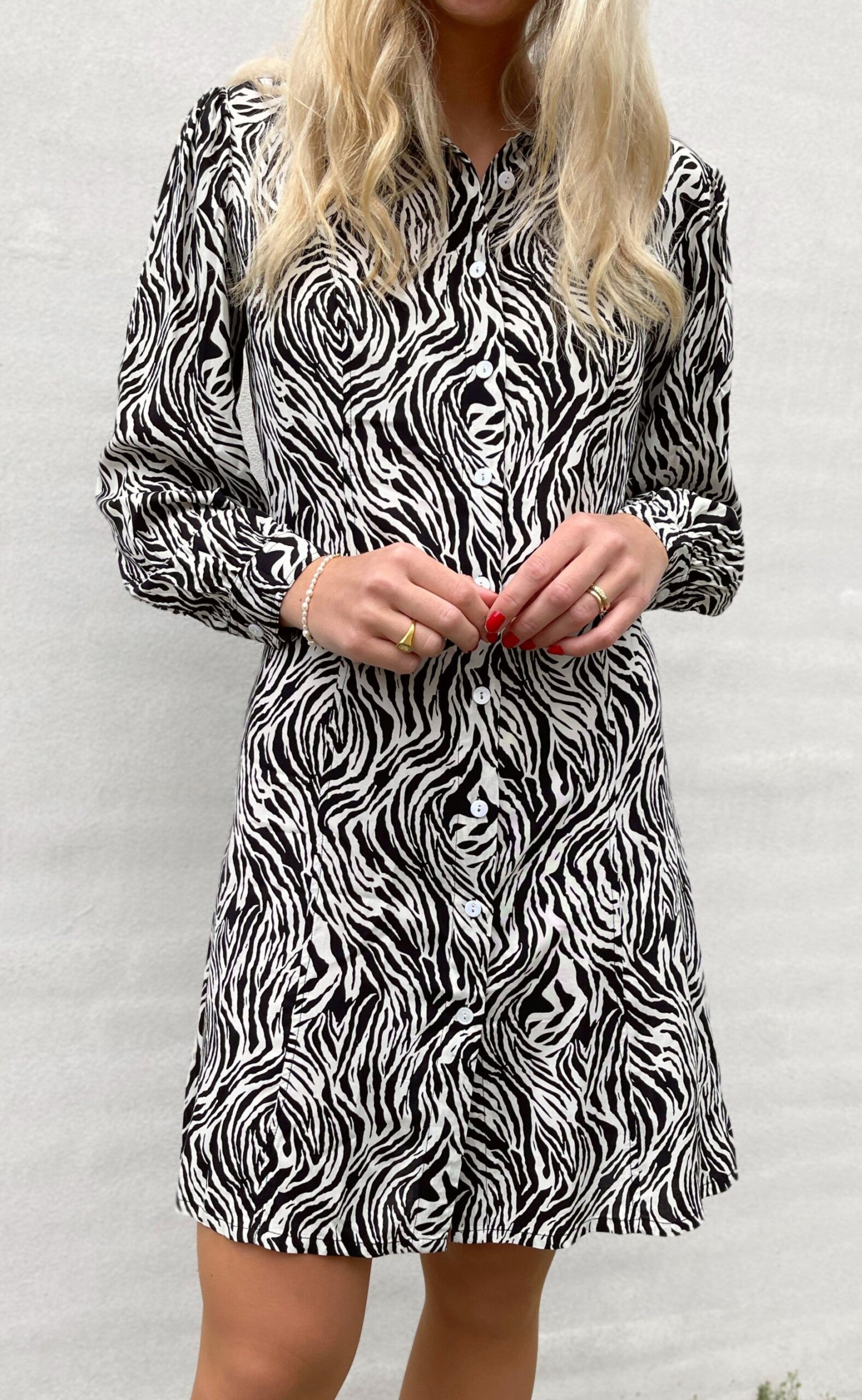 Say Ina Copenhagen Kjole Emma White Black Zebra
