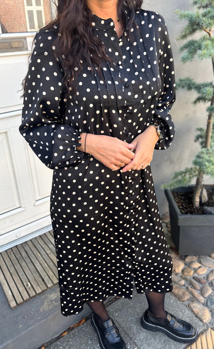 Say Ina Copenhagen Kjole Liara Black    White Dots