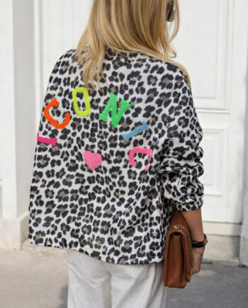 Say Ina Copenhagen Sweatshirt Iconic Leopard