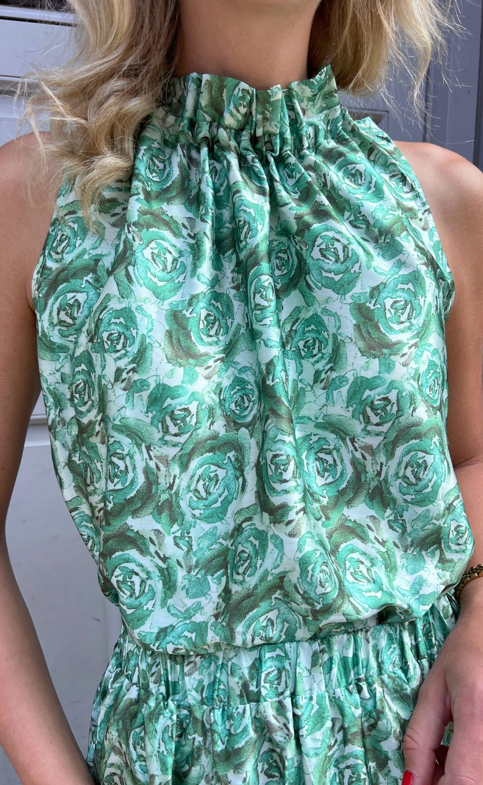 Say Ina Copenhagen Top Ellen Green Roses Vendbar