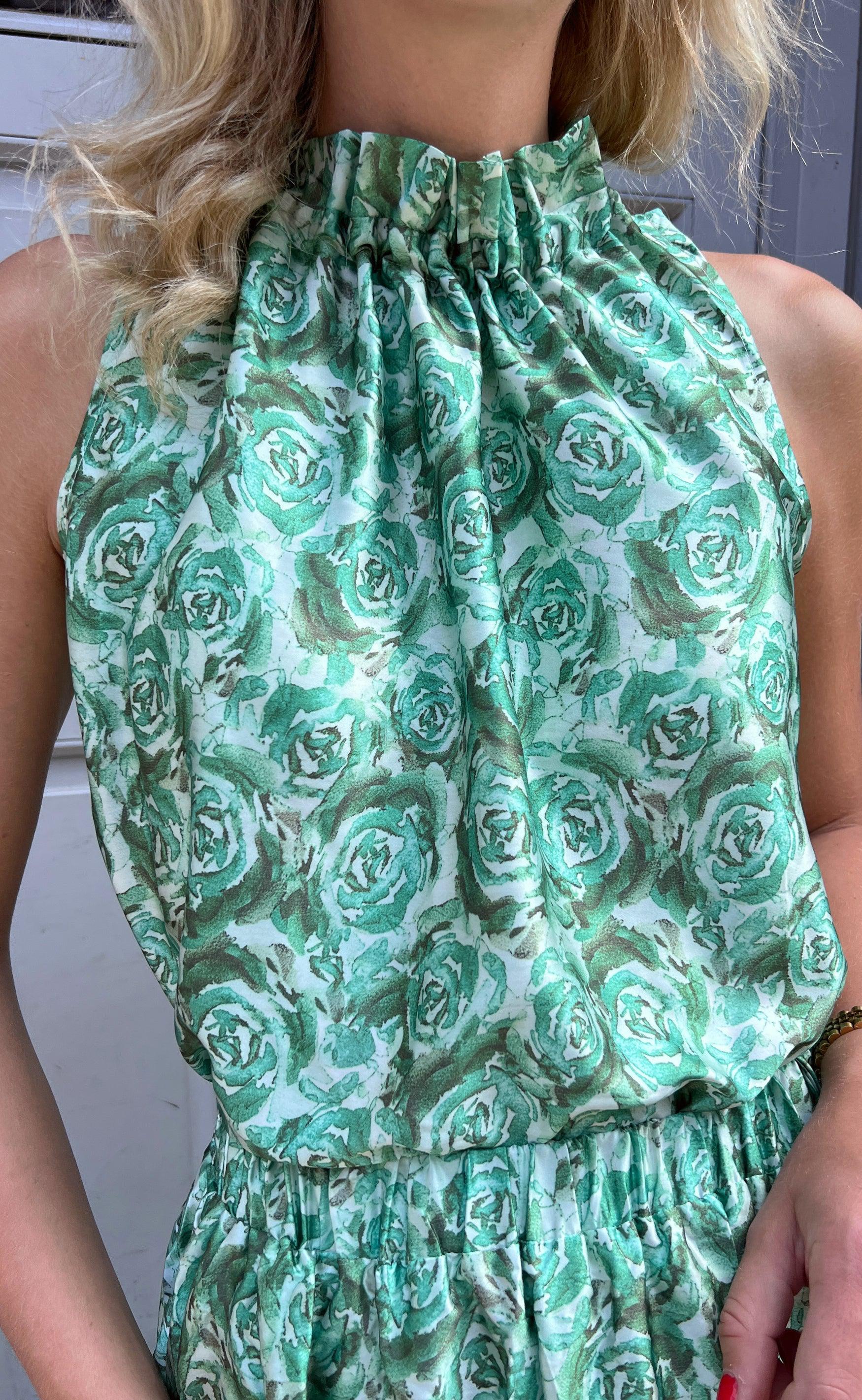 Say Ina Copenhagen Top Ellen Green Roses  Vendbar