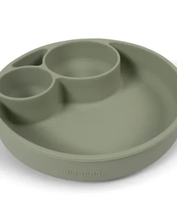 Silikone Tallerken Ruminddelt Green