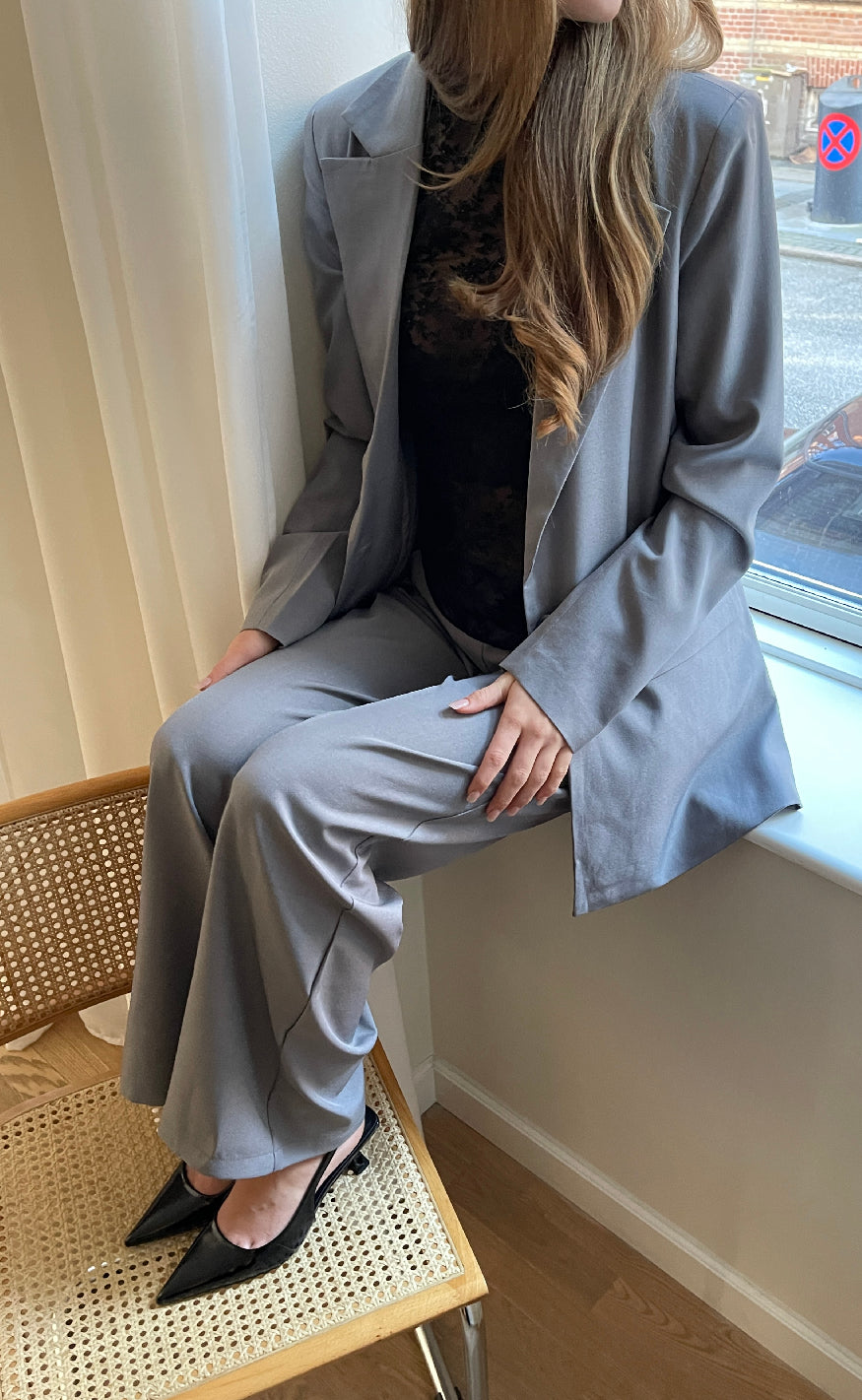 Sisters Point Blazer Viksa-bl Grey Mel