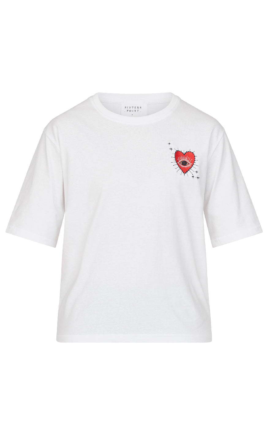 Sisters Point  -shirt Heda Loose- Ss7 White Black
