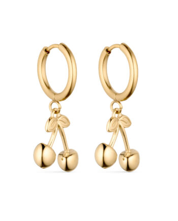 Smykkeli Copenhagen øreringe Chunky Cherry Gold Colour