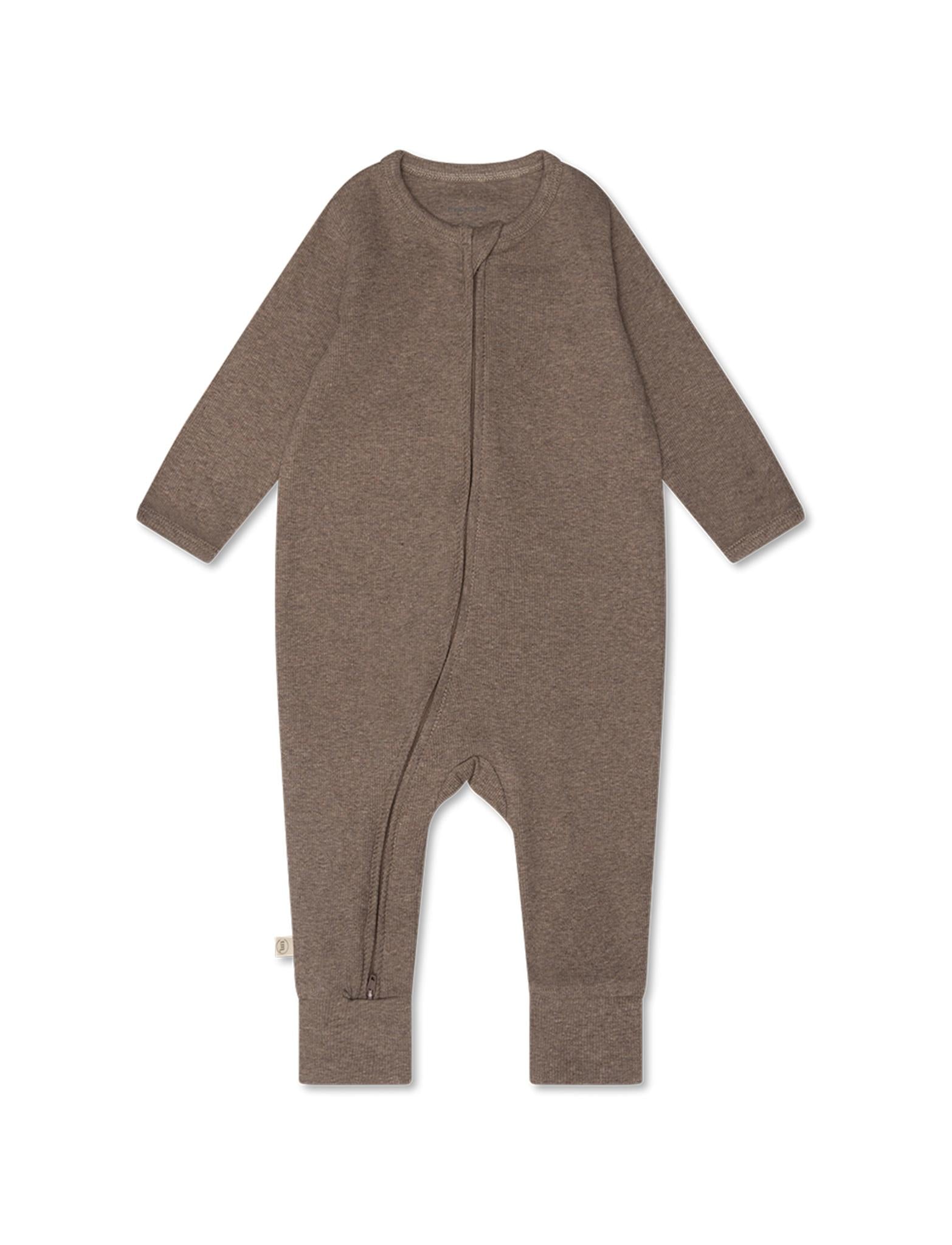 That Apos   Mine Cathie Onesie Brown Melange 50cm 0m