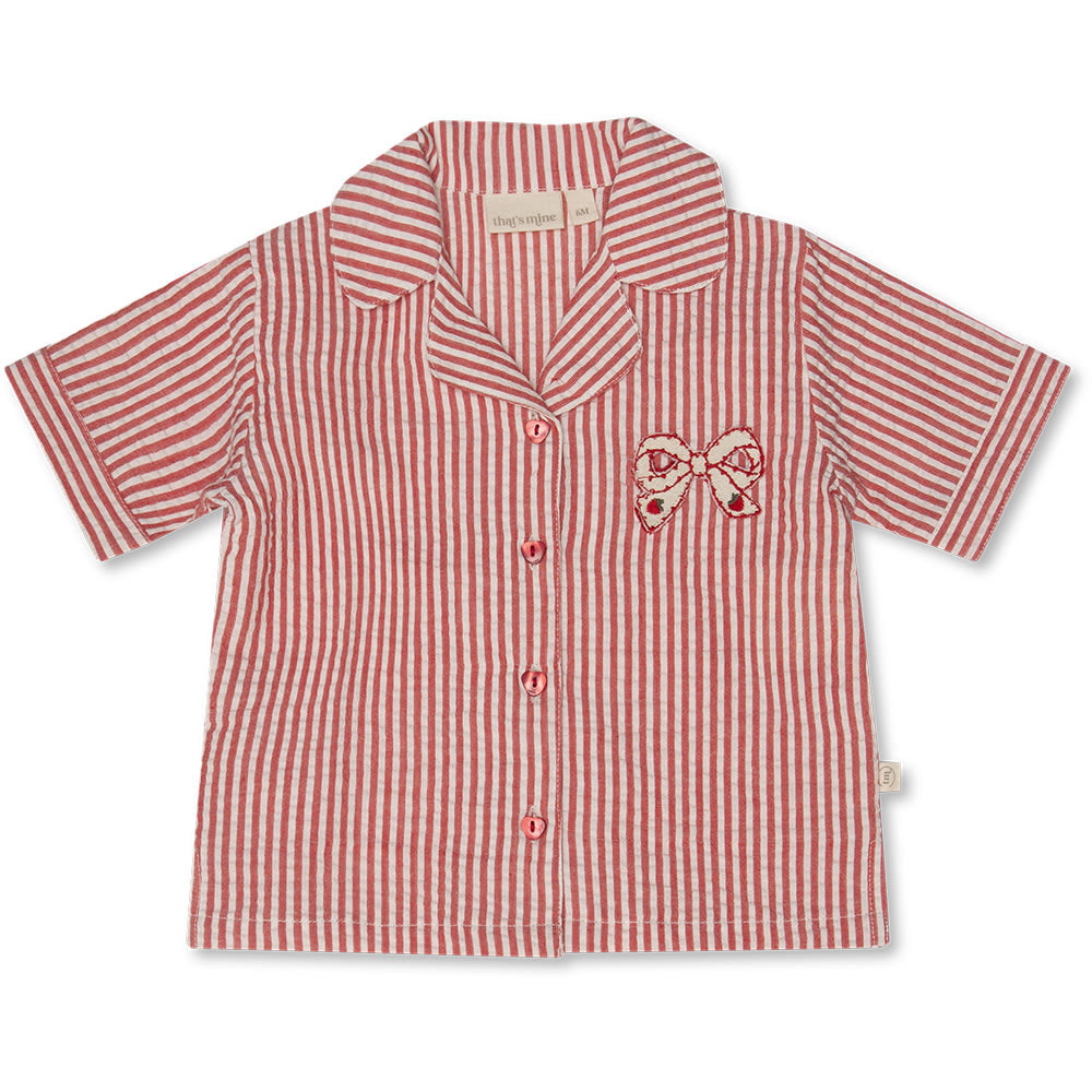 That Apos Mine Ino Skjorte Red Stripe 86cm 18m